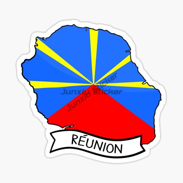 Reunion Island Flag Car Sticke - đánh giá và giá Cycling Quote
