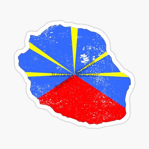 Reunion Island Flag Car Sticke - đánh giá và giá Cycling Quote