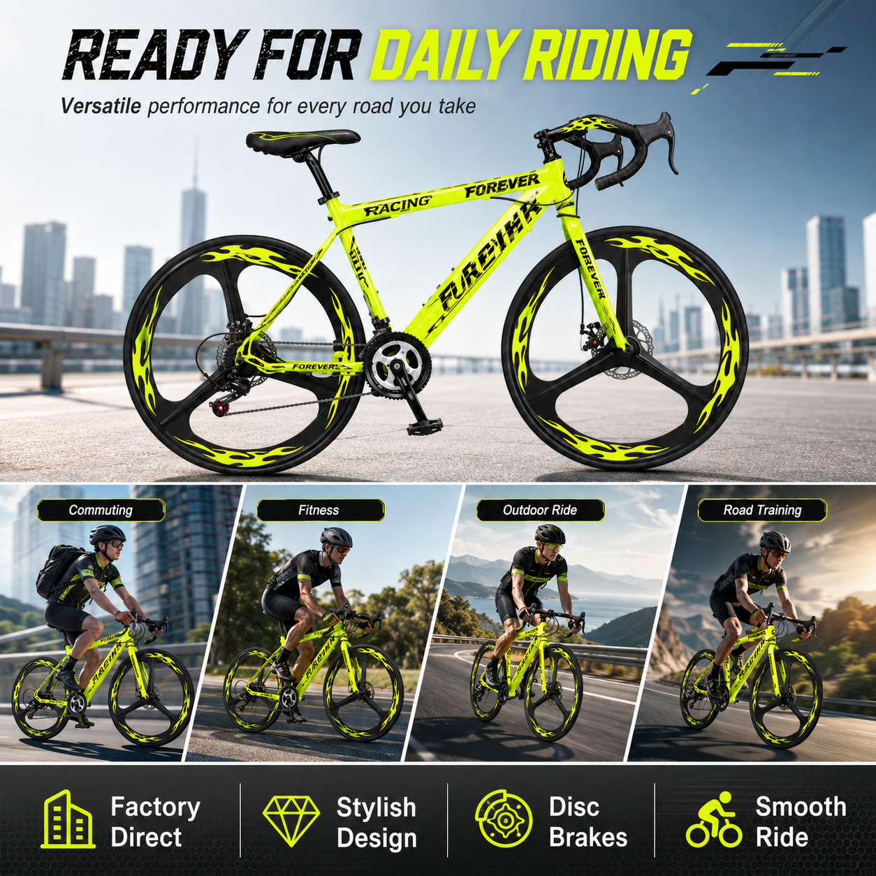 700C Road Bicycle 24 Speed Dis - đánh giá và giá Cycling Commute Speed