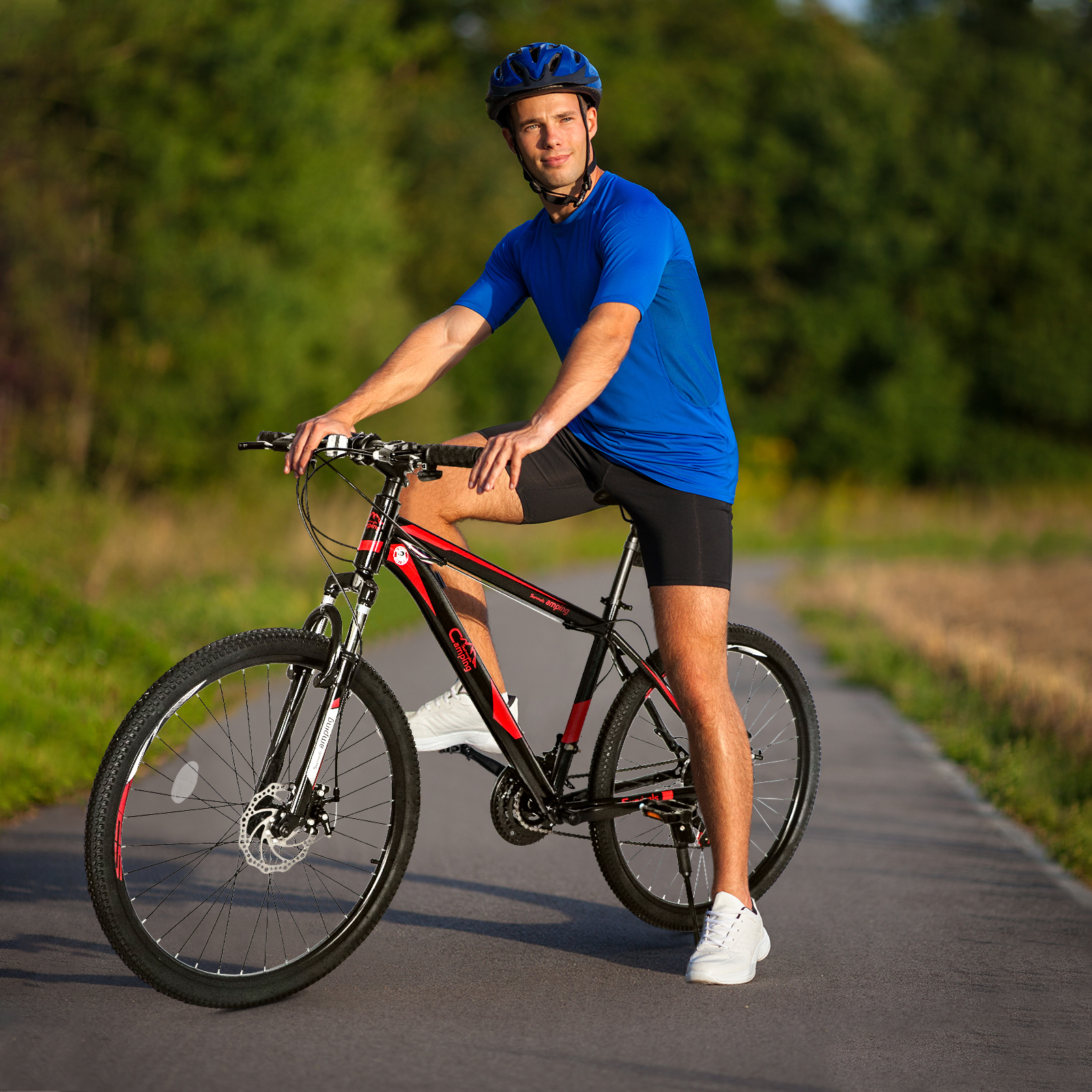 21 Speed Red Black Mountain Bi - đánh giá và giá Cycling Commute Speed