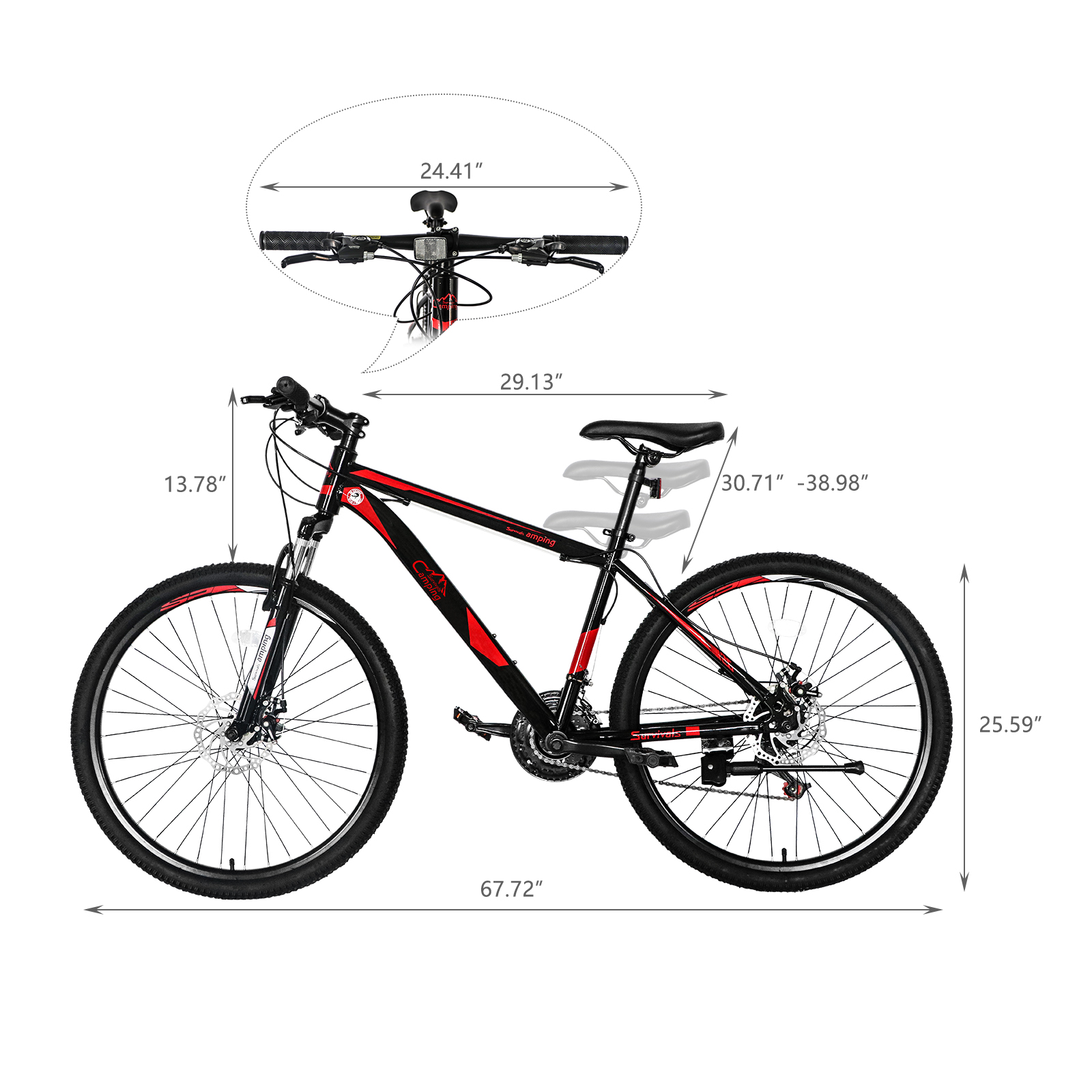 21 Speed Red Black Mountain Bi - đánh giá và giá Cycling Commute Speed