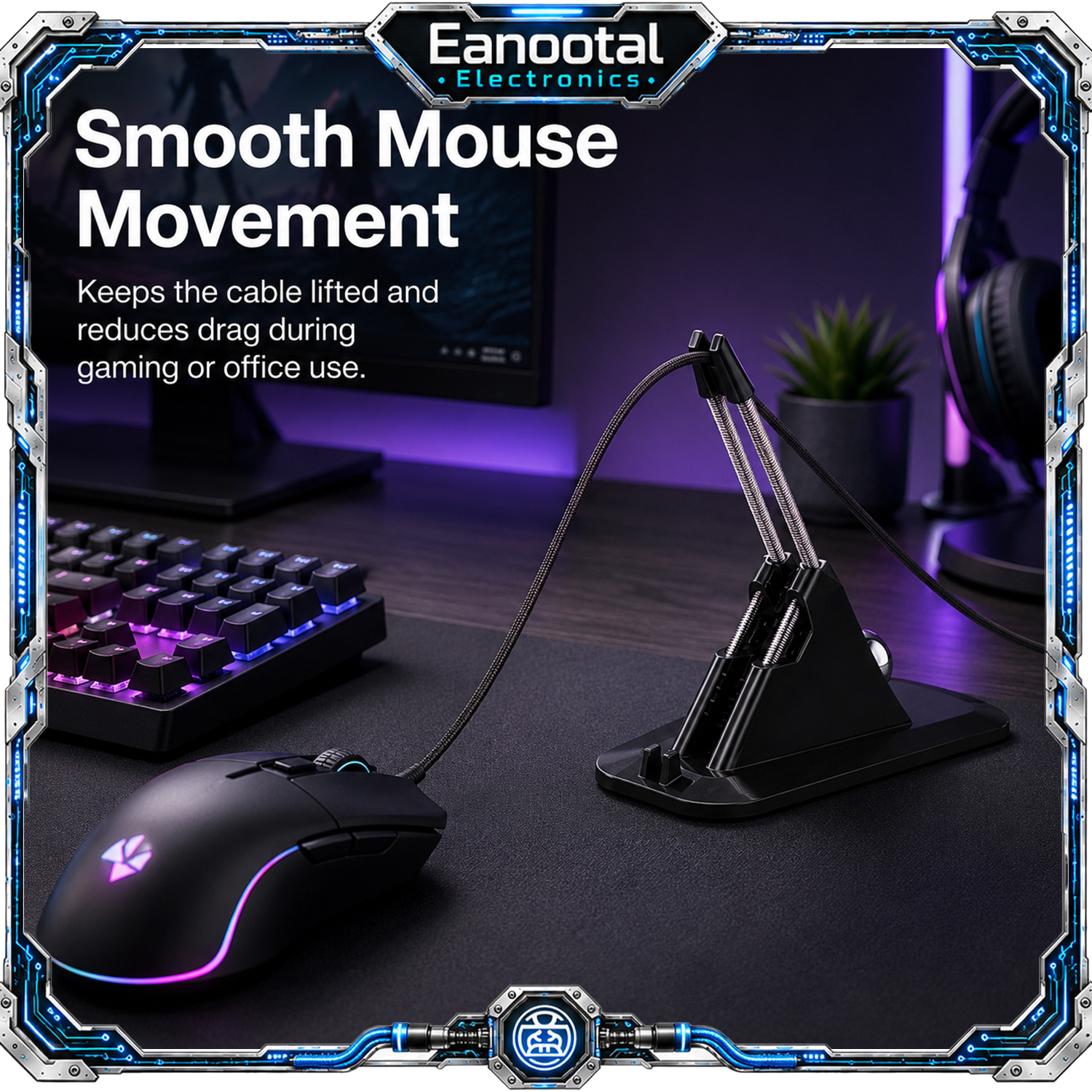 Mouse Cable Holder Computer PC - đánh giá và giá Cable Lock Flexible