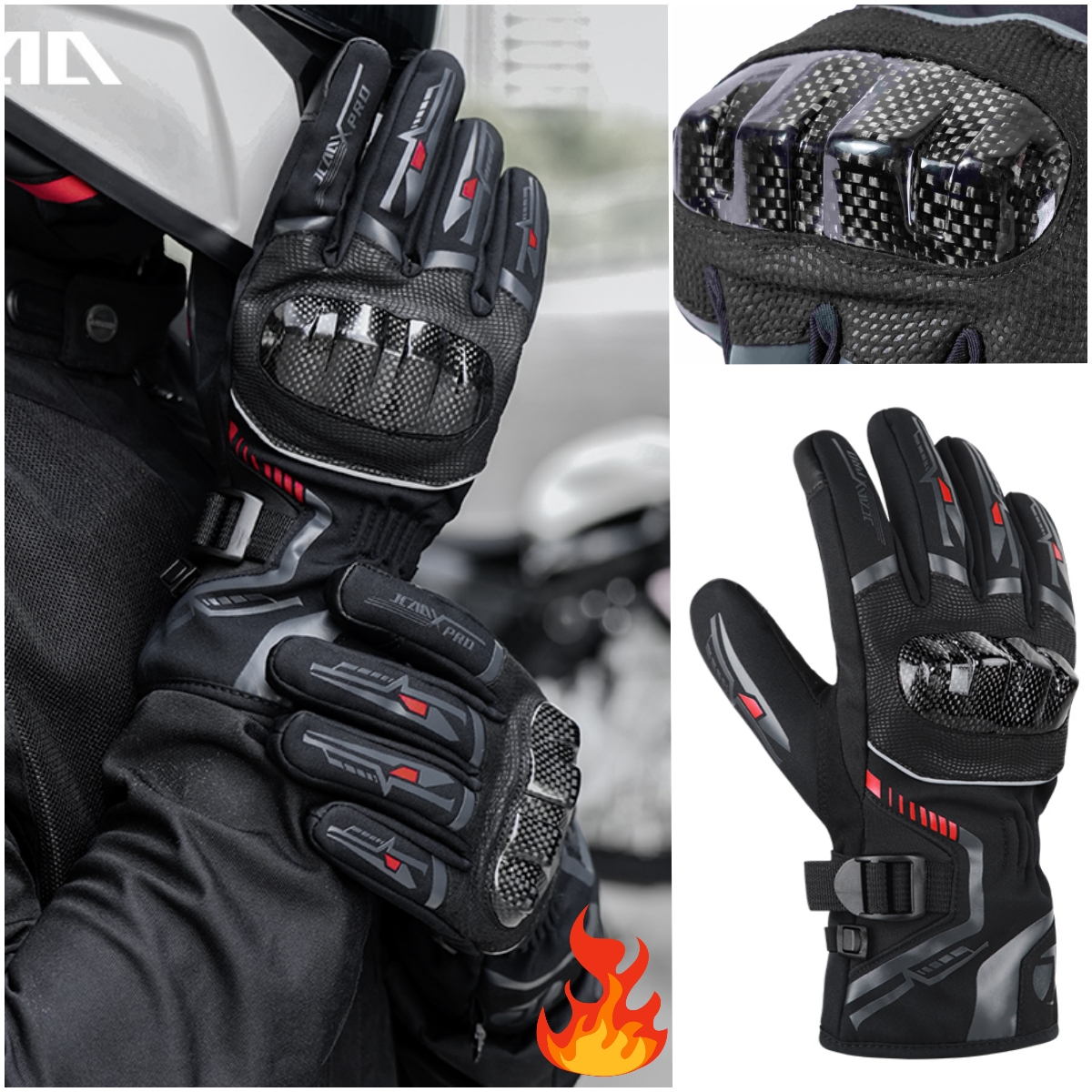 Winter Men Motorcycle Glove Gi - đánh giá và giá Waterproof Cycling Commute