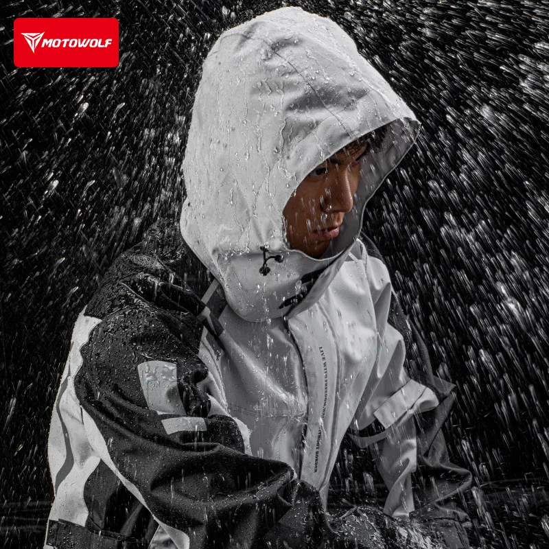 Motowolf Reflective Motorcycle - đánh giá và giá Cycling Commuter Rain Jacket